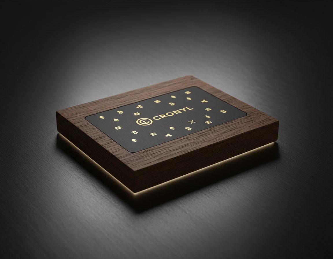 Cronyl card presented as a physical object